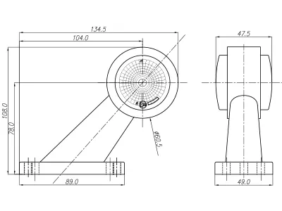 WAS LED Lampa Obrysowa Boczna 12-24V z Ramieniem 45° Biało-Czerwona ECE - Zdjęcie 2