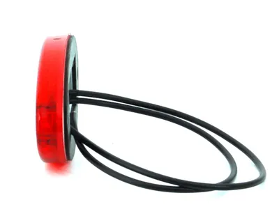 WAS Lampa obrysowa boczna LED czerwona 12-24V z homologacją ECE IP66/68 - Zdjęcie 2
