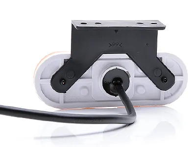 WAS Lampa obrysowa boczna LED bursztynowa 12-24V z uchwytem montażowym 90° - Zdjęcie 2