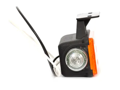 WAS Lampa obrysowa boczna LED 24V bursztynowa z mocowaniem 90° - lewy - Zdjęcie 2