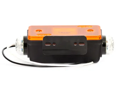 WAS Lampa obrysowa boczna LED 24V bursztynowa z mocowaniem 90° - lewy - Zdjęcie 3