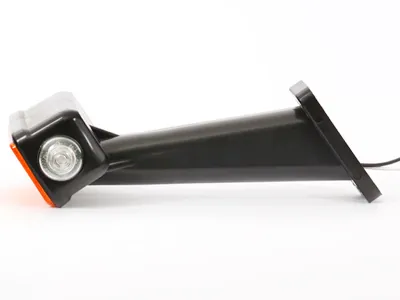 WAS Lampa Obrysowa Boczna LED 24V z Ramieniem 45° Bursztynowa i Biała/Czerwona ECE - Zdjęcie 2