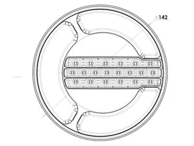 WAS Neonowa Lampa Tylna LED 12-24V Dynamiczny Kierunkowskaz ø142mm - Zdjęcie 2