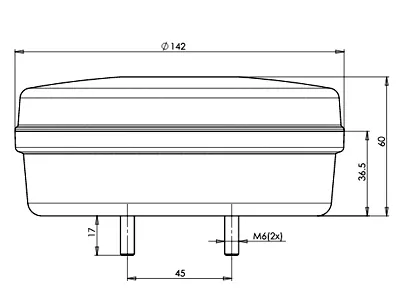 WAS Lampa tylna LED wielofunkcyjna 12-24V ø142mm - światła tylne, hamowania, kierunkowskazu, cofania i przeciwmgłowe - Zdjęcie 3