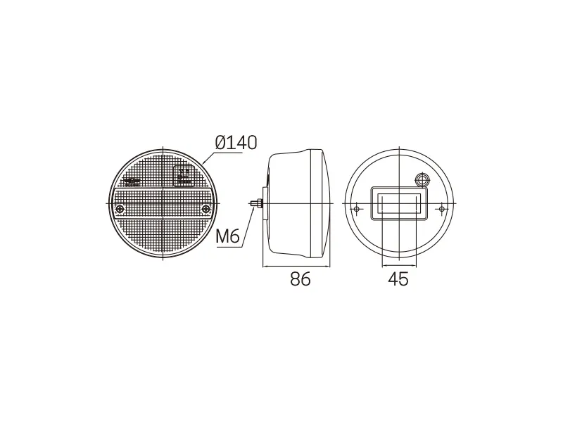SIM Tylna Lampa LED 140mm 12-24V z Dynamicznym Kierunkowskazem - Zdjęcie 7