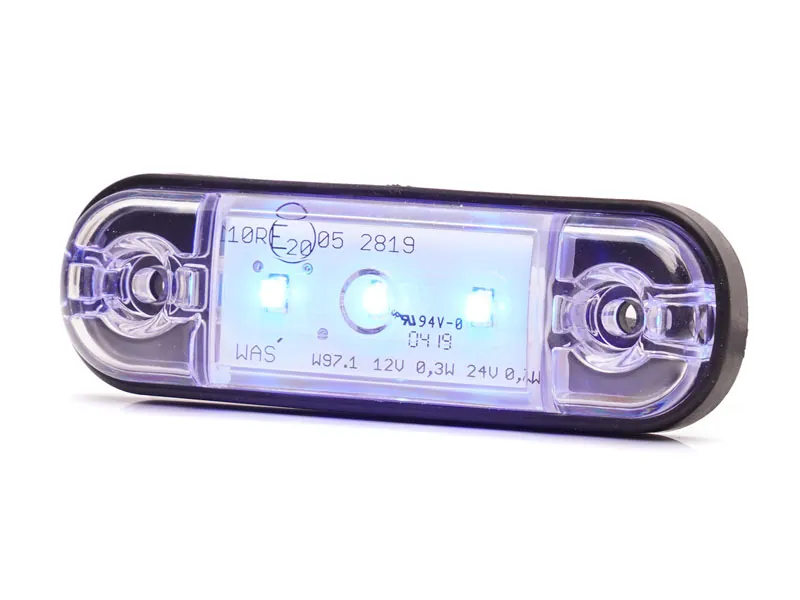 WAS LED Lampa Obrysowa 3 LED 12-24V 61mm Homologacja ECE - Dalekosiezne.pl