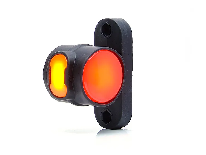 Was LED Lampa Obrysowa Boczna 12/24V ø54mm IP66/68 Pomarańczowa - Dalekosiezne.pl