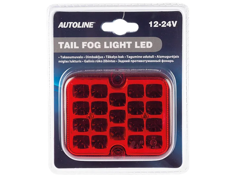 AUTOLINE Tylna Lampa Przeciwmgielna LED 19xLED 100x80mm 12-24V z Homologacją E - Zdjęcie 3