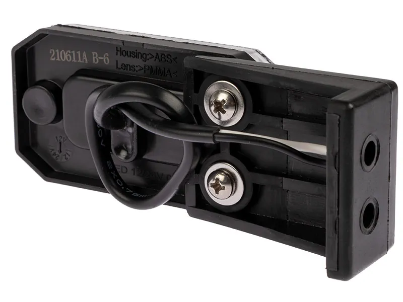 AUTOLINE Lampa Obrysowa Boczna LED Biała 80x44mm 12-24V z Odblaskiem - Zdjęcie 2