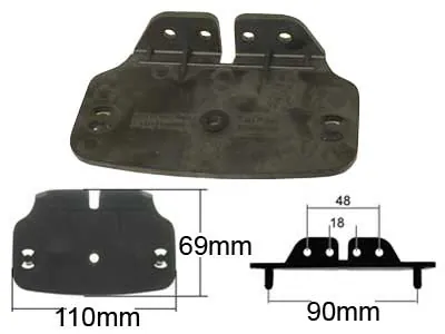 Podstawa montażowa zaciskowa 90mm do lamp obrysowych - SKU 1608-1405 - Dalekosiezne.pl