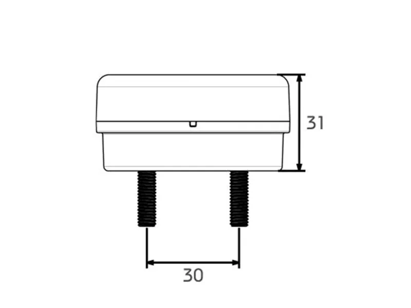 Tylna lampa przeciwmgielna LED 12-24V 6 diod ø63mm IP6K9K ADR ECE - Zdjęcie 5