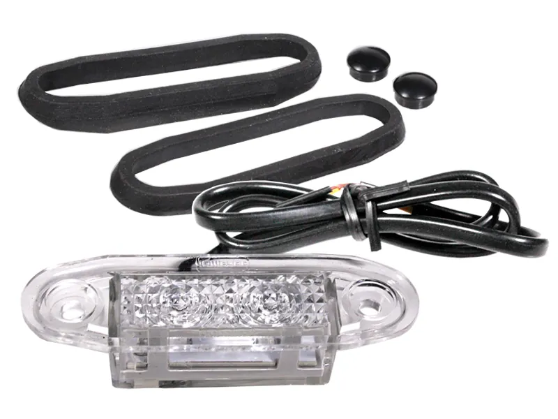 Lampa obrysowa boczna LED czerwona 10-30V 2xLED montaż wpuszczany - Zdjęcie 2