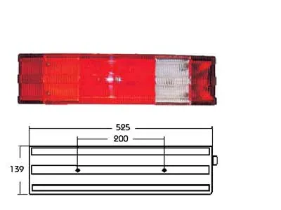 Dodatkowa Osłona Szklana 525x140mm do Lampy Tylnej 1608-4719 - Dalekosiezne.pl