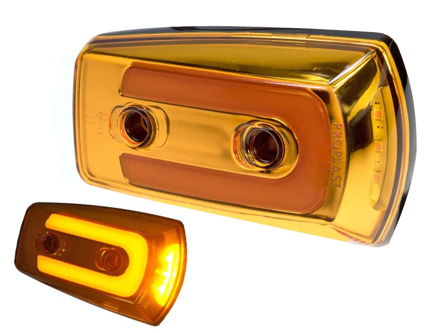 PROPLAST Lampa Pozycyjna Boczna LED Pomarańczowa 120x70mm 9-33V ECE - Dalekosiezne.pl