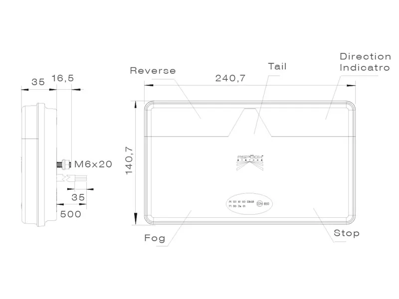 Aspöck Lampa tylna LED do przyczepy prawa 9-32V wielofunkcyjna - Zdjęcie 2