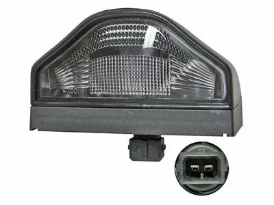 Lampa oświetlenia tablicy rejestracyjnej 12-24V BA15s z homologacją ADR czarna - Dalekosiezne.pl