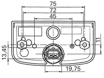 Lampa oświetlenia tablicy rejestracyjnej 12-24V BA15s z homologacją ADR czarna - Zdjęcie 2