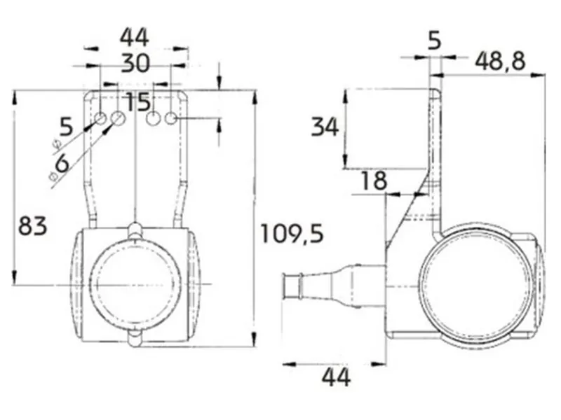 PROPLAST Lampa Obrysowa Boczna LED 12-24V Elastyczne Ramię ADR - Zdjęcie 3