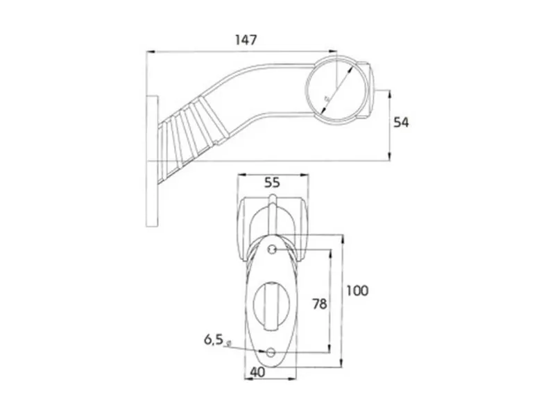 PROPLAST Lampa Obrysowa Boczna LED 12-24V z Gumowym Ramieniem - Biały/Czerwony/Pomarańczowy - Zdjęcie 3