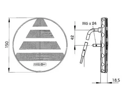 Tylna lampa LED 150mm 12-24V ECE ADR IP6K9K 3.7W - Zdjęcie 2