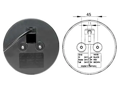 Tylna lampa LED 150mm 12-24V ECE ADR IP6K9K 3.7W - Zdjęcie 3
