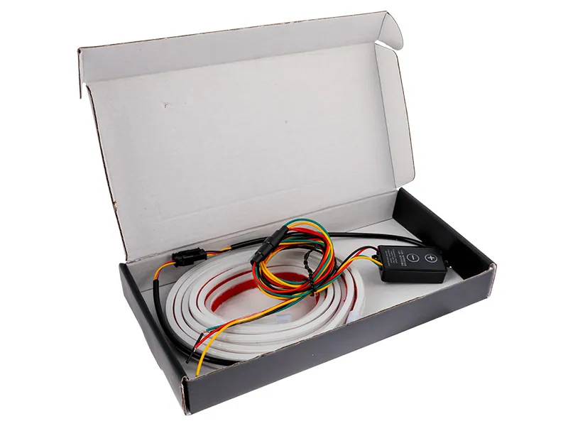 Listwa LED na Maskę 180cm Biała/Pomarańczowa 11-15V - Tuning Oświetleniowy - Zdjęcie 4