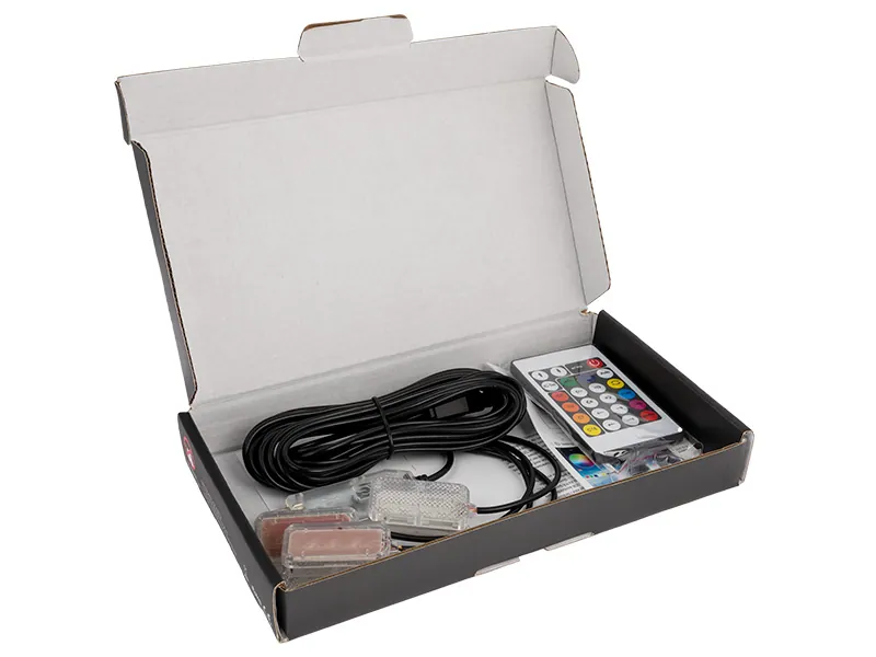 Zestaw Oświetlenia Wnętrza LED RGB z Pilotem i Aplikacją - 4 Moduły do Podświetlenia Kabiny - Zdjęcie 3