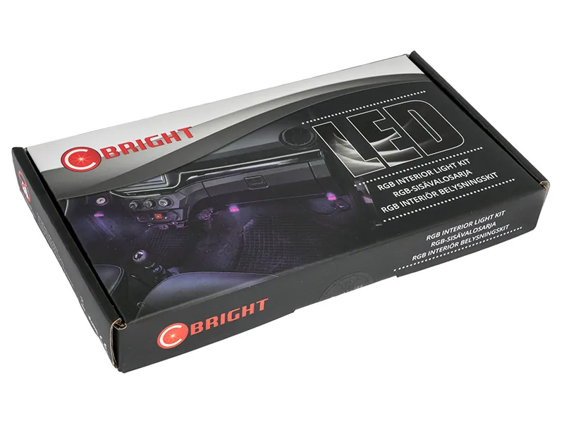 Zestaw Oświetlenia Wnętrza LED RGB z Pilotem i Aplikacją - 4 Moduły do Podświetlenia Kabiny - Zdjęcie 5