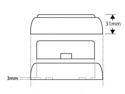LED AUTOLAMPS Lampa Tylna Sygnalizacyjna 49 LED 12-24V 100x100mm z Homologacją ECE - Zdjęcie 3