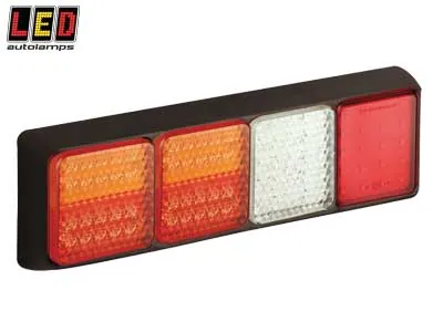 Lampa tylna zespolona LED seria 100 4-funkcyjna - czarna obudowa - Dalekosiezne.pl