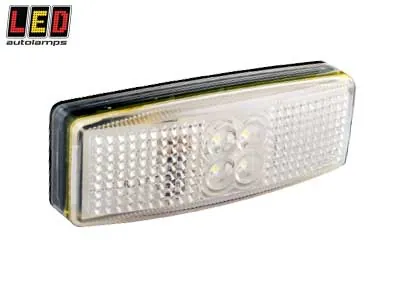 LED AUTOLAMPS Lampa Obrysowa Boczna Biała 12-24V 4 LED z Odblaskiem - Dalekosiezne.pl