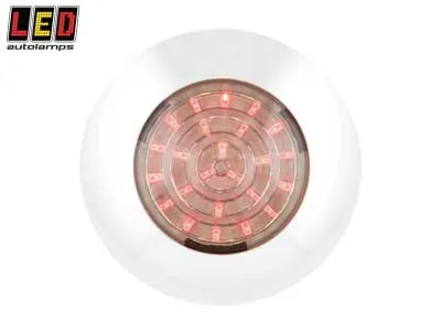 LED AUTOLAMPS Lampa Wewnętrzna LED Czerwona 12V 24 Diody ø75mm - Dalekosiezne.pl
