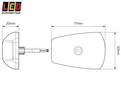 LED AUTOLAMPS 1614-77ACM2 Światła Boczne Kierunkowskazy LED 9-32V Para - Zdjęcie 3