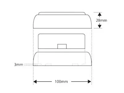 LED AUTOLAMPS Lampa Tylna Pozycyjna 36 LED 12-24V 80x80mm ECE - Zdjęcie 3