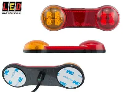 LED Lampy Tylne Dogbone 12V - Zestaw 2 sztuki do Przyczep i Naczep - Zdjęcie 3