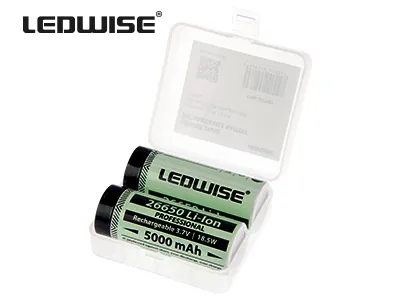 LEDWISE Battery 2x 26650 5000mAh 3.7V - Akumulator do Latarek LED - Zdjęcie 2