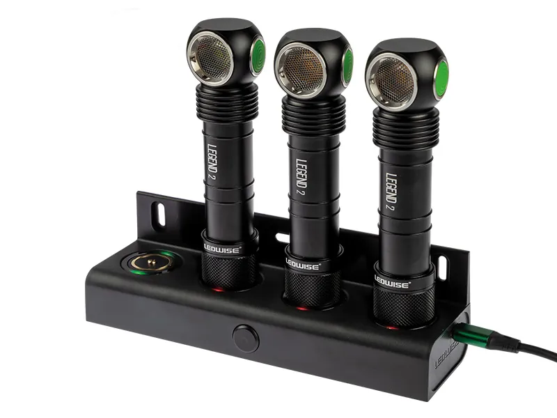 LEDWISE Legend 2 Stacja Ładująca USB na 4 Latarki - Ładowarka Magnetyczna 5V - Zdjęcie 3