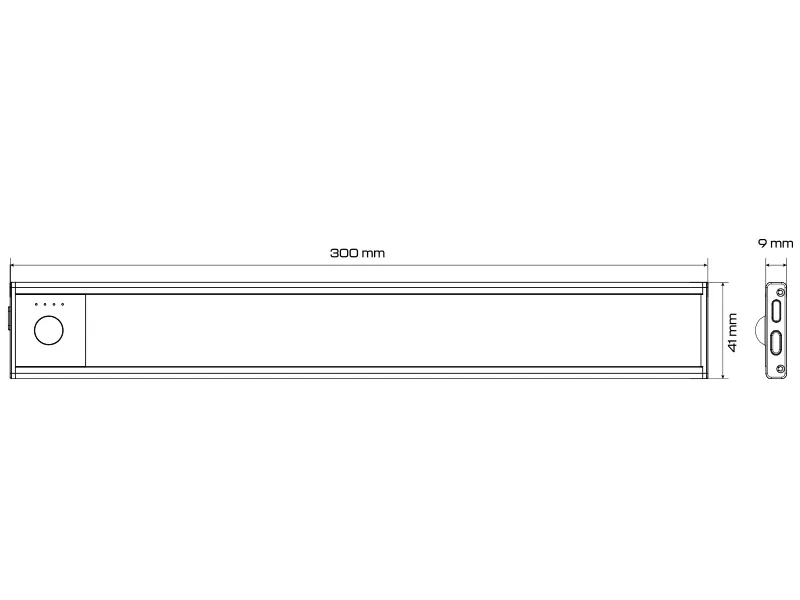 AUTOLINE Lampa LED Wnętrza z Czujnikiem Ruchu 52 LED 1500mAh USB-C - Zdjęcie 3