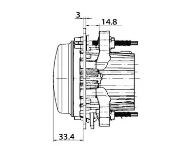 Reflektor LED wielofunkcyjny Ø90mm 12/24V - światło drogowe, pozycyjne i DRL - Zdjęcie 3
