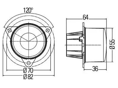HELLA Kierunkowskaz LED tylny 12V ø55mm - montaż powierzchniowy z homologacją ECE - Zdjęcie 2