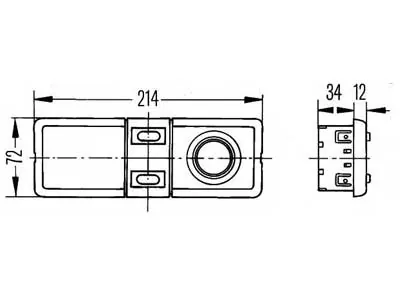 HELLA 2JA006447041 Lampa Oświetlenia Wnętrza Kabiny 12/24V z Lampką Nocną - Zdjęcie 2