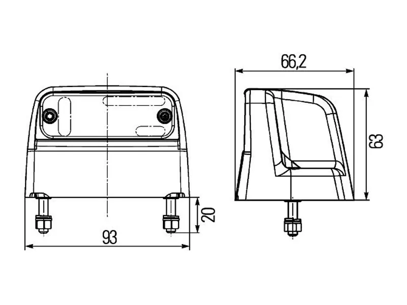 Lampa LED do oświetlenia tablicy rejestracyjnej 12-24V z homologacją ECE-R4 - Zdjęcie 3