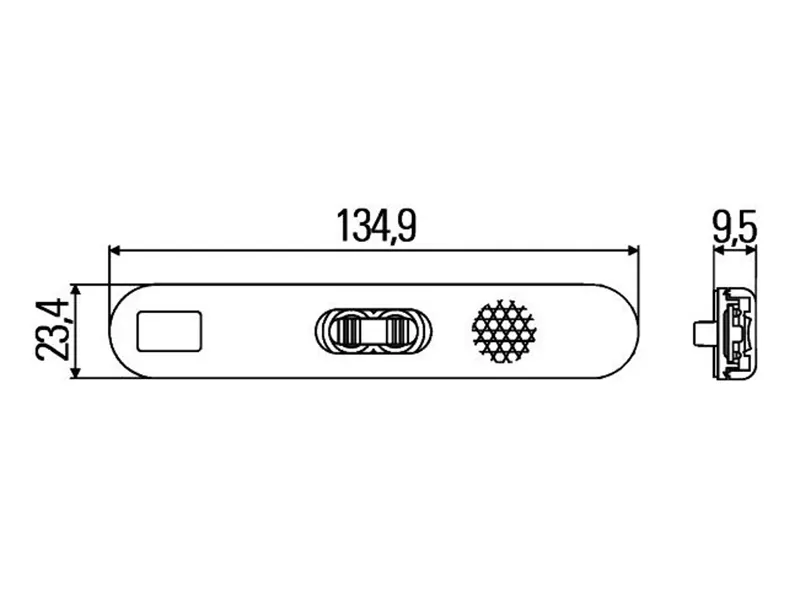 HELLA Lampa Obrysowa Boczna LED 2PS009226017 - 135mm, 2 LED, IP5K9K - Zdjęcie 2