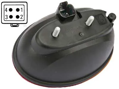 HELLA Lampa Tylna 3-komorowa Lewa 12V - Tylna, Hamowania, Kierunkowskaz - Zdjęcie 3