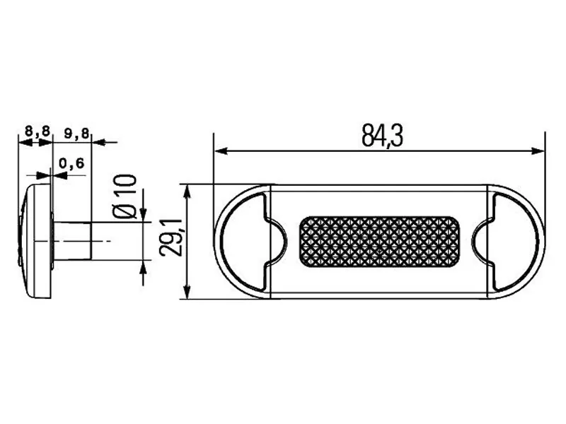 HELLA Lampa Obrysowa LED 12-24V Czerwona 0.5W Wpuszczana IP6K9K - Zdjęcie 3