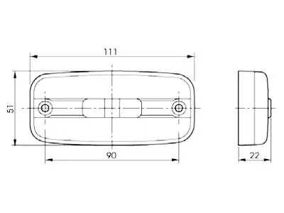 TALMU Lampa Obrysowa Boczna LED 24V Biała z Homologacją ADR 345600-557 - Zdjęcie 2