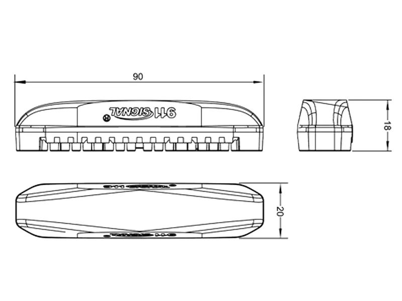Lampka sygnalizacyjna LED 40-X6SI niebieska 12-24V z homologacją ECE R65 - Zdjęcie 2