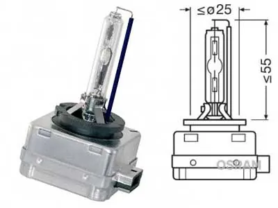 OSRAM Xenarc Classic D1S 35W 85V - Żarówka ksenonowa z homologacją E1 - Zdjęcie 2