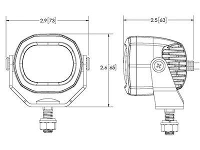 ECCO EW2015R Lampa ostrzegawcza LED czerwona 12-80V z homologacją R10 - Zdjęcie 4