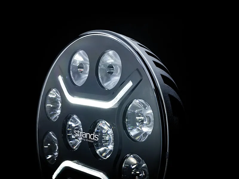 STRANDS Dark Knight Intense 9" - Okrągła Lampa LED 14000lm 9-36V Czarna - Zdjęcie 5